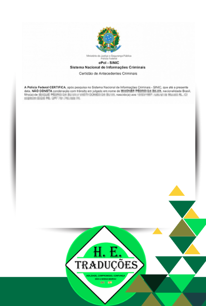 Certidão de Antecedentes Criminais
