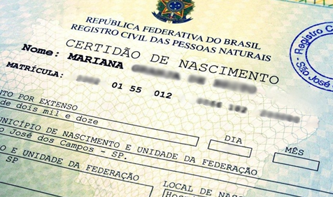Certidão de Nascimento - Documento Oficial