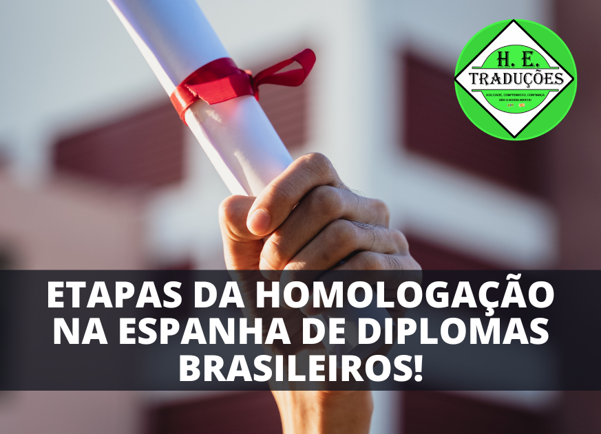 Diplomas Universitários 9 Etapas de Homologação na Espanha!