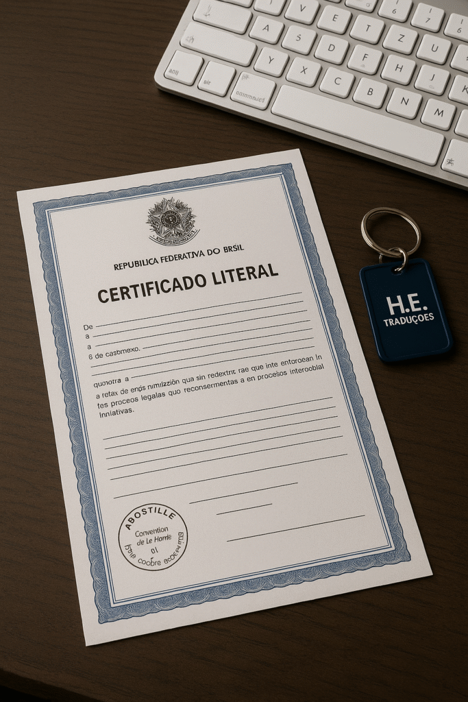 Certificados Literales de Brasil con Apostilla y Traducción Jurada
