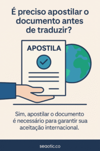 ð Antes de traduzir, muitos documentos precisam ser apostilados pela Convenção de Haia. ✔️ Esse processo garante que o documento seja reconhecido oficialmente em outros países, como a Espanha.