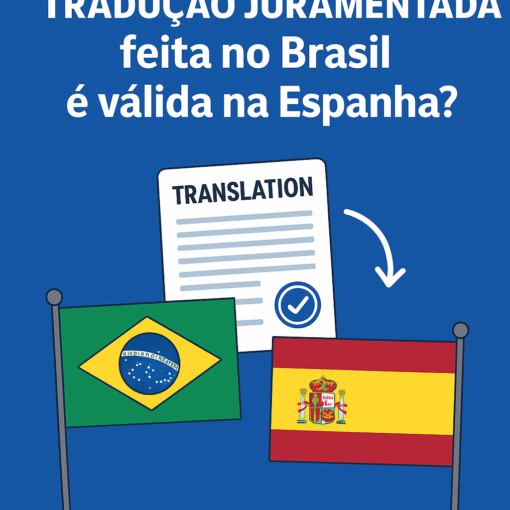? Você sabia que nem toda tradução juramentada feita no Brasil é automaticamente aceita na Espanha? ➡️ Para que tenha validade, é necessário seguir os trâmites corretos, incluindo a Apostila de Haia e, muitas vezes, a tradução juramentada realizada diretamente por um tradutor habilitado na Espanha.